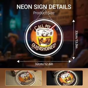 Letrero LED de Neón para Club de Degustación de Vino, Luces Nocturnas para Bar de Música, Decoración de Fiesta, Ideas de Regalo, Decoración de Pared, Llamar a My Old Fasion, Letrero de Neón - Product Image 3