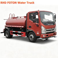 Petit camion-citerne FOTON léger avec réservoir d'eau, conduite à droite, à vendre