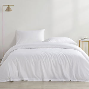 Juego de Ropa de Cama de Hotel de 3 Estrellas, 135*200cm, Venta al por Mayor, Color Blanco, Juego de Funda Nórdica y Sábanas, Rayas, 100% Algodón - Product Image 2