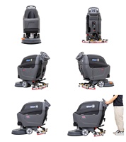 Mesin Pencuci Lantai Tipe T-4B, Lebar Kerja 510mm, Tangki Larutan 40L Tangki Pengumpul 50L, Mesin Pengering Lantai Bertenaga Baterai untuk Komersial