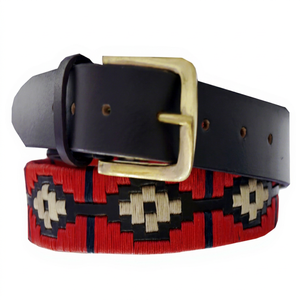 Étui en cuir véritable avec logo personnalisé, ceinture Polo pour homme, ceinture artisanale argentine brodée Gaucho, vente en gros de sacs et d'étuis LPB-0051 - Product Image 1