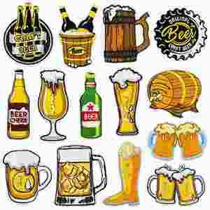 Patch brodé créatif thermocollant sur le thème de la bière pour la décoration DIY - Product Image 1