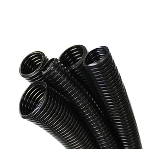 Tubo de conducto corrugado Flexible de nailon PP PE PA suministrado de fábrica para manguito de protección de arnés de cableado de automóvil