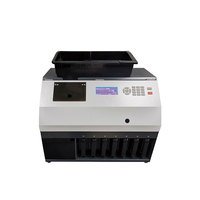 Contadora y Clasificadora de Monedas CS-610 con Pantalla LCD, Detección de Billetes Falsos, Tolva para 2000 Monedas, Total, Subtotal, Valor, Número de Monedas