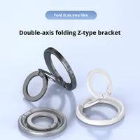 Vente en gros de porte-anneau magnétique ultra-mince pour téléphone Support pliant multifonctionnel universel à fort magnétisme pour téléphones mobiles