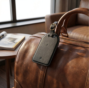 Etiqueta Localizadora de Equipaje con GPS + Apple Find My + Google, Carga Inalámbrica, Antipérdida, para IOS y Android, Localizador de Llaves de Cuero PU - Product Image 2