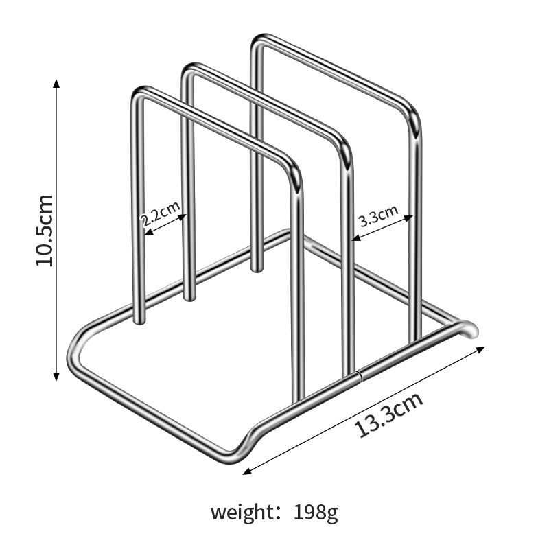Stainless steel cutting board rack