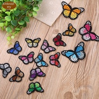 Patchs brodés papillon mignons à thermocoller pour réparation de vêtements, patchs décoratifs pour vestes, jeans, sacs