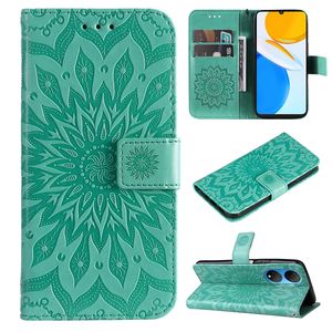 Funda de cuero con billetera de Mandala de flor de Sol para Huawei Honor X7 X8 X9 <span class=keywords><strong>P30</strong></span> Mate7 Y9A Y7A 9X <span class=keywords><strong>Pro</strong></span>, funda con soporte y ranura para tarjetas de moda - Product Image 1