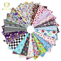 Tissu en similicuir PVC 18x53 pouces, motif imprimé personnalisé, design texturé classique, pour bagages et sacs de shopping