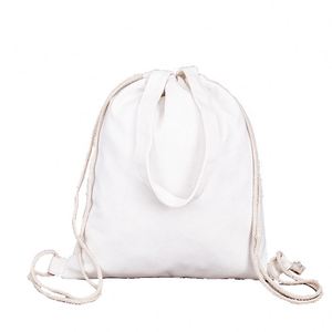 High Quality Fashion Customized Logo Printed Eco Cotton <b>Backpack</b> Cotton <b>Drawstring</b> Bag - Product Image 1