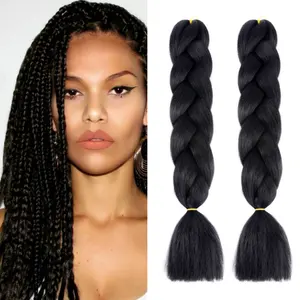 24 Inch 100G Groothandel Ombre Synthetische Vezel Yaki Rechte Jumbo Vlechten Haar Expressie Voor Afrikaanse Vrouw