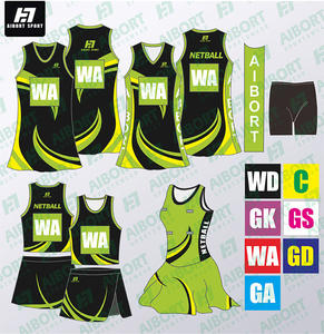 Aolan Getailleerde Look Stijlvolle Racerback Snelle Droge Hoge Elastische Eco-Vriendelijke Team <span class=keywords><strong>Uniform</strong></span> Netbal Jurk Set Voor Jeugdcompetities - Product Image 5