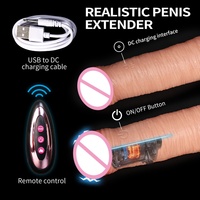 Manchon d'extension de pénis électrique en silicone souple avec 9 modes de vibration, manchon vibrant portable pour hommes, jouet sexuel pour couples adultes