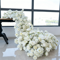 Chemin de table en fleurs de rose artificielles en soie 45x200cm Décoration de mariage