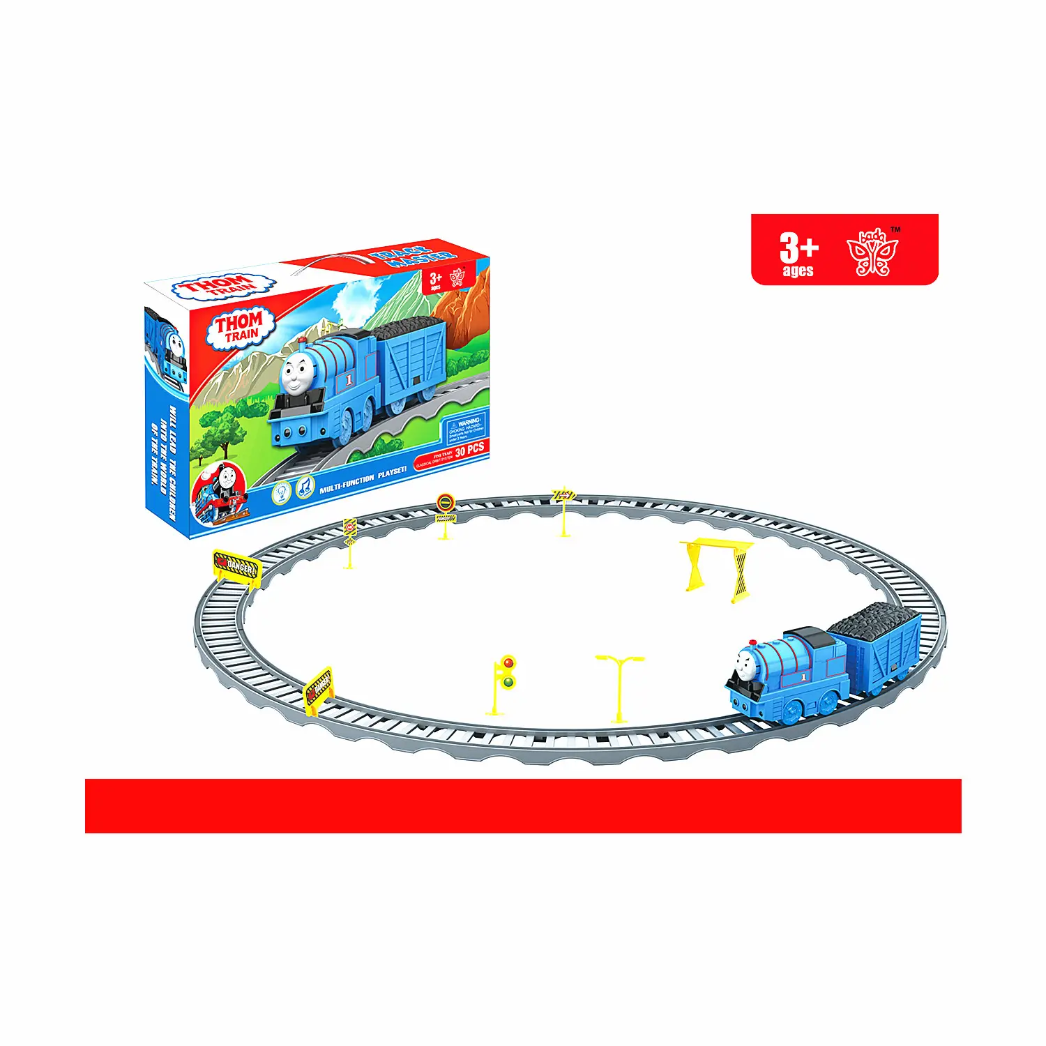 Hersteller Best Sale Happy Plastic Cartoon Modellbahn gleis Spielzeug