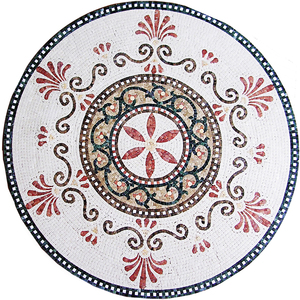 Médaillon <span class=keywords><strong>de</strong></span> sol rond en marbre motif <span class=keywords><strong>de</strong></span> tapis <span class=keywords><strong>de</strong></span> mosaïque en <span class=keywords><strong>pierre</strong></span> et mosaïque circulaire grand médaillon Design <span class=keywords><strong>de</strong></span> sol - Product Image 4