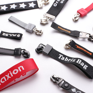 Nhà Máy Cao Su Webbing Zip Puller Thiết Kế Tùy Chỉnh Logo Dệt Dây Kéo Puller - Product Image 6