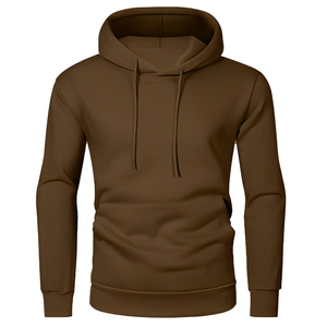 Sweat à capuche ample en molleton 100 % coton respirant et coupe-vent de qualité supérieure pour homme, avec poches, personnalisable avec logo - Product Image 1