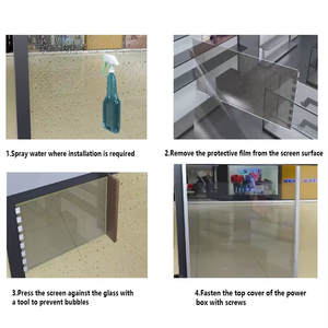 Affichage publicitaire numérique LED tactile transparent ultra-fin P8 pour intérieur/extérieur, <span class=keywords><strong>film</strong></span> matriciel adhésif pour affiches numériques - Product Image 6