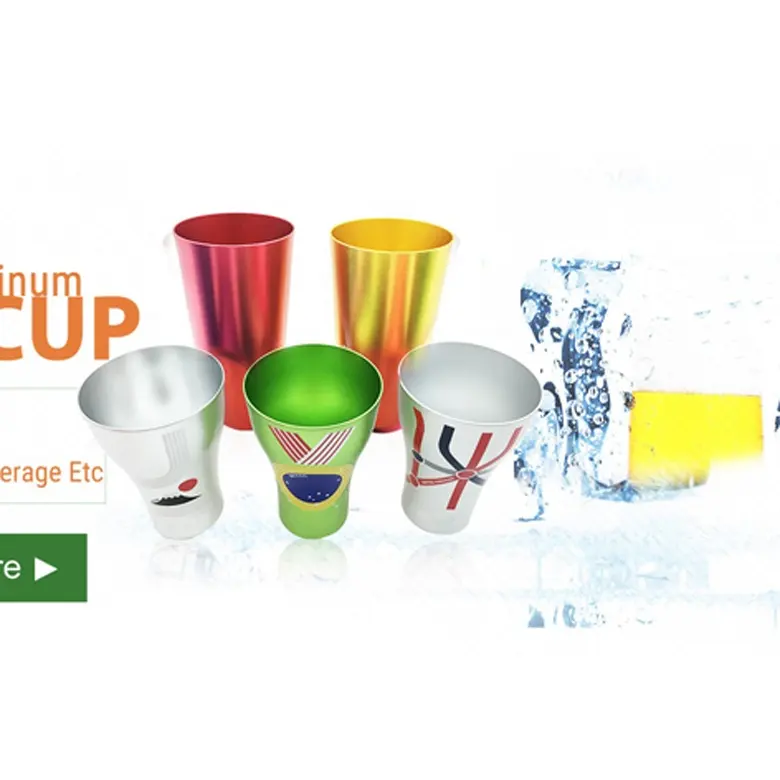 2019 विभिन्न आकार बहु-रंगीन अनुकूलित anodized धातु एल्यूमीनियम ठंडे पेय कप
