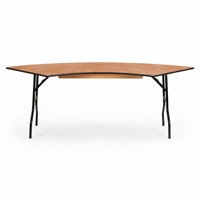 Table pliante en bois en forme de S, modulaire, pour banquet, mariage, événement de restauration