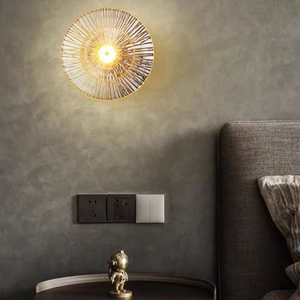 Haute qualité <span class=keywords><strong>Design</strong></span> <span class=keywords><strong>italien</strong></span> luxe verre applique murale chevet hôtel personnalité créative couloir salon applique murale - Product Image 3