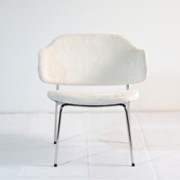 Chaises de salon, de lecture et de café, style nordique moderne, cadre métallique bas, couleur blanche, vente en gros directe d'usine