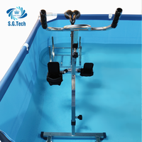 Machine de cyclisme sous-marine professionnelle pour l'extérieur |   Cadre en acier inoxydable 304 durable, pédales antidérapantes, base stable |   Piscine