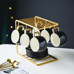 Ensemble de tasses à café et à thé en porcelaine Western Creative Colors, tasses en céramique décoratives pour la maison - Product Image 3