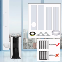Kit de 4 Piezas de 26.37 Pulgadas para Aislamiento de Ventanas de Aire Acondicionado, Placa de Sellado para Ventanas de Piso a Techo