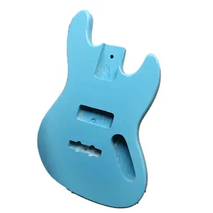 Huiyuan p bas gök mavisi bas vücut cnc gitar vücut özel Basswood elektro gitar bas vücut