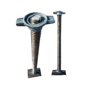 Регулируемая опорная стойка для строительных лесов, стальная винтовая опора с полной резьбой и противоскользящим покрытием для строительных работ - Product Image 3