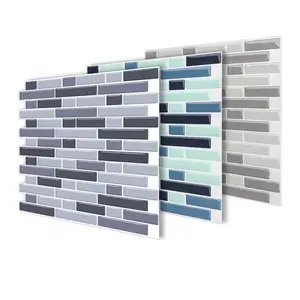 Peel destacável e bastão de parede de azulejos inteligentes 3d peel e bastão backresash mosaico telha