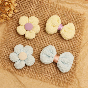 Accessoires pour cheveux en tissu style coréen avec nœud floral pour enfants, doux, pour bébés, unisexes, pour vêtements, chaussures, sacs, matériaux de décoration - Product Image 3