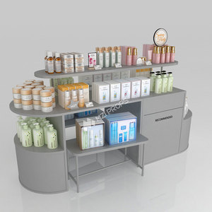 GDR06-CMM10 thời trang-Về phía trước kính hiển thị tủ cửa hàng bán lẻ truy cập bằng gỗ chăm sóc da cửa hàng đứng giới thiệu cho trung tâm mua sắm - Product Image 6