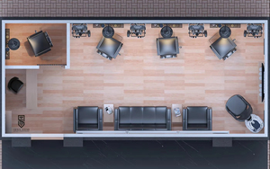 Muebles Modernos para Exhibición en Barberías |   Decoración Interior Personalizada para Salón de Belleza y Barbería para Hombres - Product Image 2