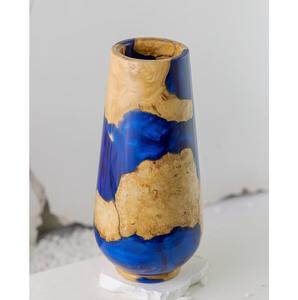 Regalo Perfecto para los Amantes de las Plantas, Macetas de Resina y Madera para Plantas con Acabado de Resina Suave y Madera Natural - Product Image 1