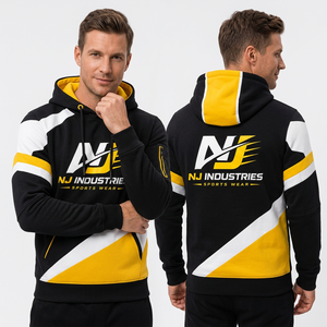 Custom Winter 100% Cotton Fleece Logo Digital 320 Gram Men's Oversized Heavyweight Eco-Friendly Breathable Pocket <b>Hoodies</b> - Product Image 2