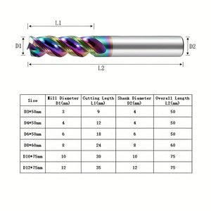 מקדח קצה מסוג U-groove לאלומיניום עם ציפוי DLC, מקדח קצה קרביד לאלומיניום בקוטר 4, מקדחי ראוטר ספירליים - Product Image 4