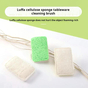 Éponge à vaisselle en coton de pulpe de bois pour le nettoyage de la cuisine, en forme de tranches de loofah - Product Image 4