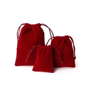 Индивидуальный логотип, мульти размер, Маленький Шнурок, бархатный мешочек для ювелирных изделий, подарочная сумка