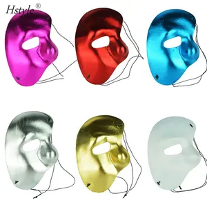 Men Women Masquerade Mask Film Theme Wholesale Colorful Phantom of the Opera Gold Mask for Party MJC005