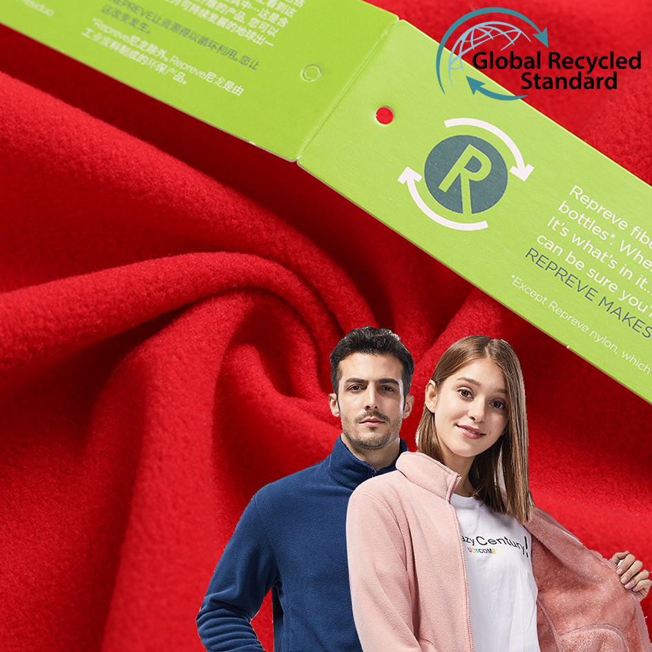 100% polyester recycled yarn single brush single shake