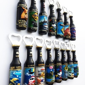 Ouvre-bouteille aimanté <span class=keywords><strong>pour</strong></span> réfrigérateur sur le thème de l'Australie, souvenir sculpté en résine avec logo personnalisé - Product Image 2