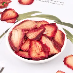 批发100% 纯有机冻干草莓片FD全草莓水果