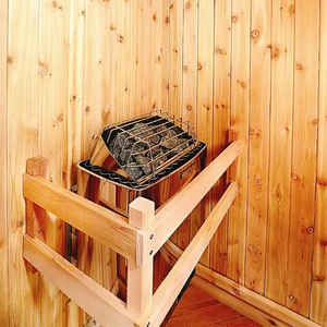 <span class=keywords><strong>2</strong></span>人木制屋内スチームサウナルームレッドシダー屋内サウナルーム - Product Image 5