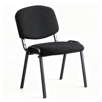 Chaise de bureau empilable à structure en acier stable, en tissu doux, simple, pour la formation, la réception, les salles de réunion, les bureaux, les halls d'accueil et l'usage quotidien
