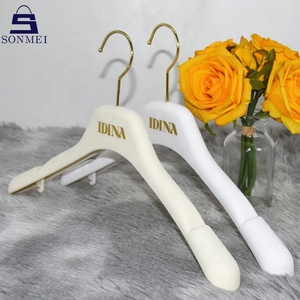 Cintres en velours personnalisés, robuste, pour <span class=keywords><strong>robe</strong></span> de mariée, manteau, 2019 - Product Image 4