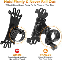 Support de téléphone universel flexible et portable, réglable en hauteur, anti-tremblement, pour moto, vélo et voiture, vente en gros d'usine OEM